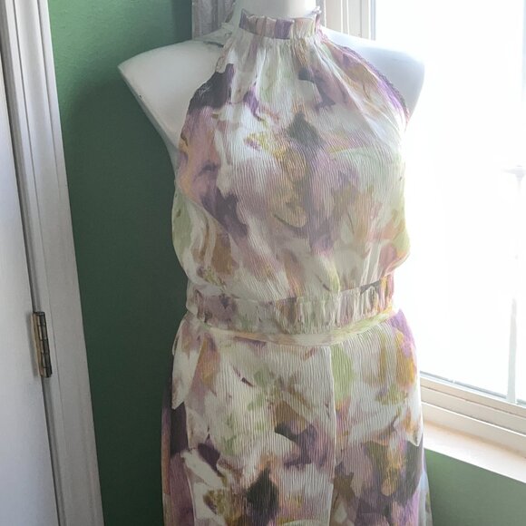 Watercolor Plisse Pant Set -Size 1X - Picture 5 of 7